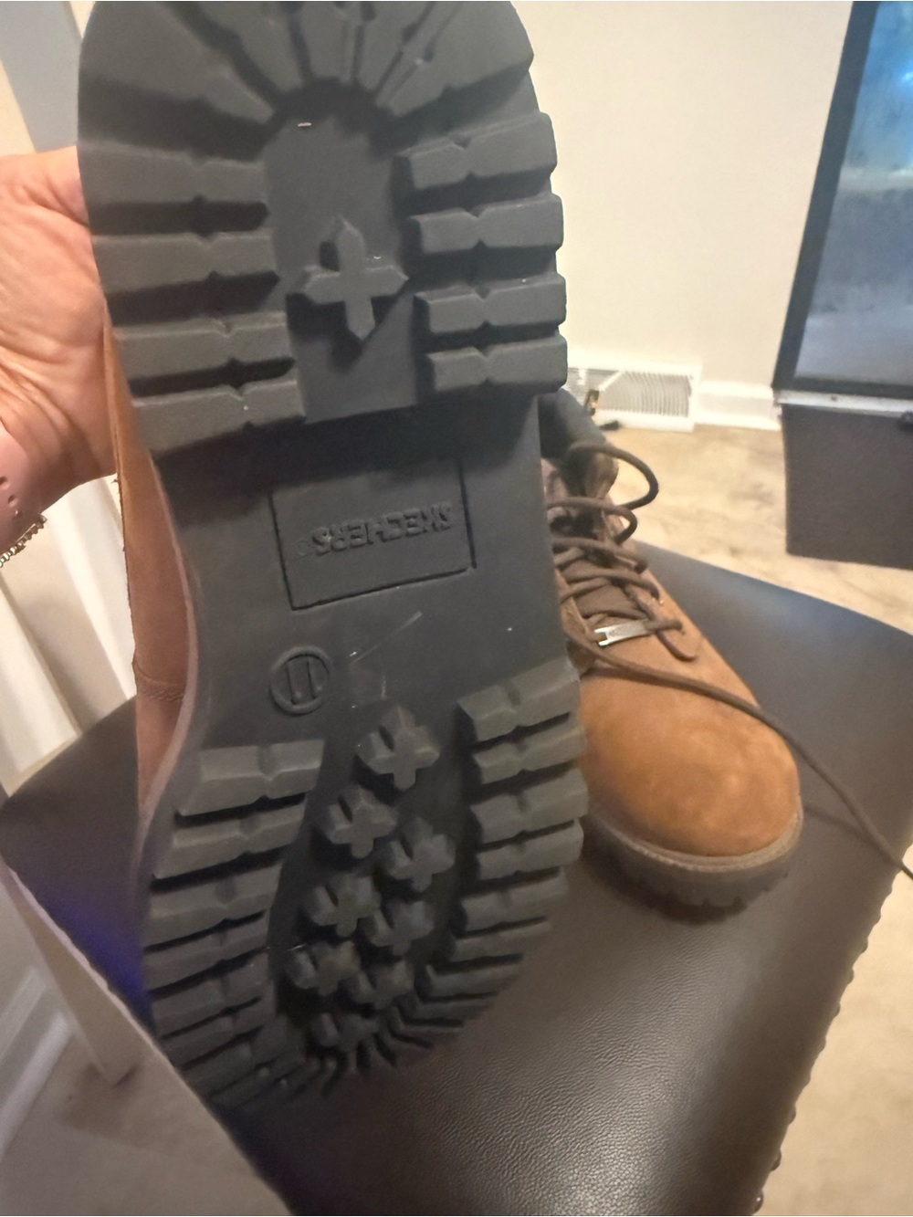 Men's Brown Lace-Up Work Boots waterproof